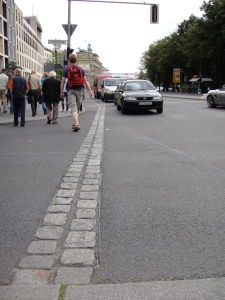 former path of the Berlin Wall (outside Deutscher Bundestag)